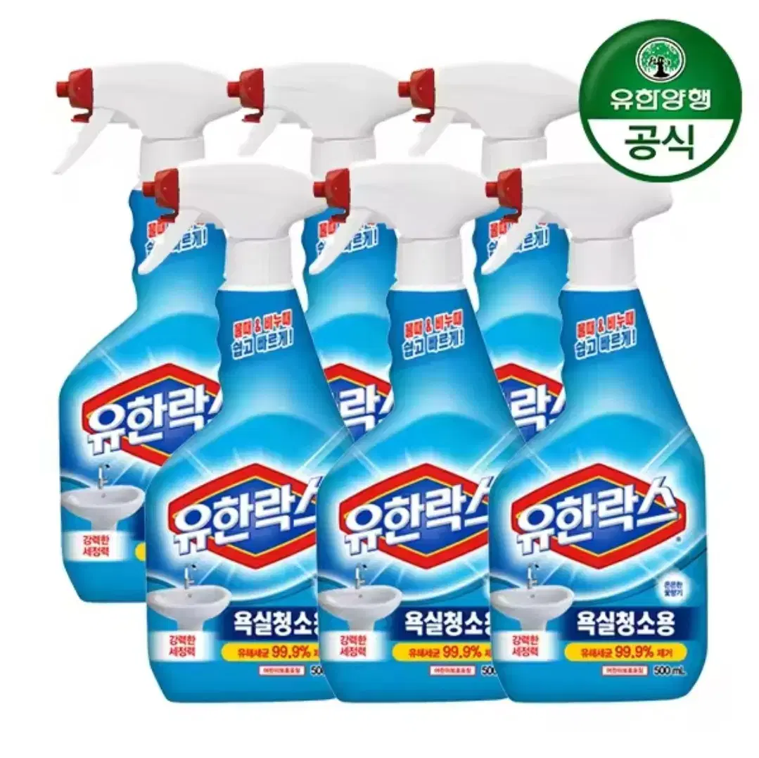 유한락스 욕실청소용 500ml 6개